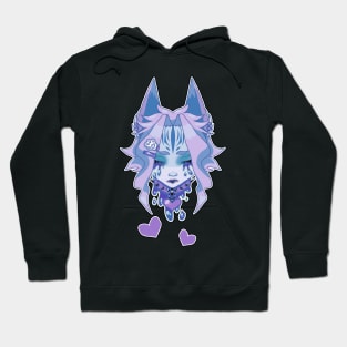 Drippy Blue Neko Hoodie